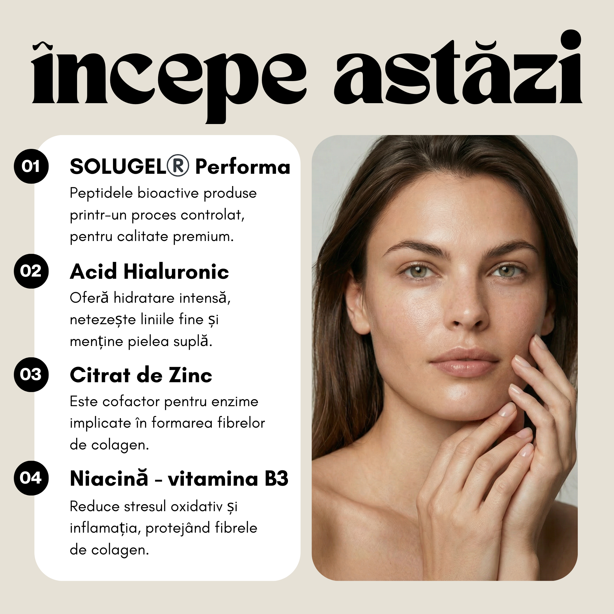 Vital 8 - Peptide din colagen hidrolizat cu acid hialuronic si vitamine, 480ml